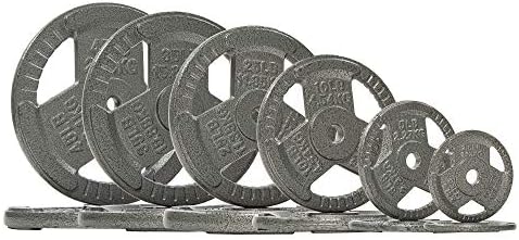 Fitvids Cast Iron Weight Plates for Strength Training and Weightlifting - Home Gym Essential | Fitvids Cast Iron 1-Inch