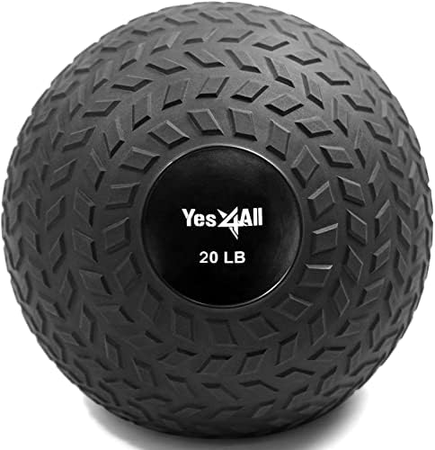 Yes4All Slam Balls, Durable PVC Sand Filled, Core Strengthening Workout Ball for Fitness Enthusiasts at Home Gym