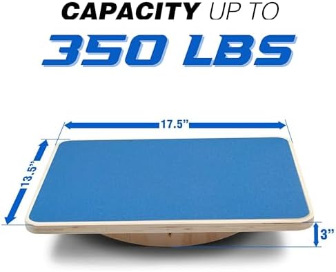 Yes4All Professional Anti-Slip Rocker Board for Leg Workout and Standing Desk Use | Yes4All 350LBS Wood Balance Board,