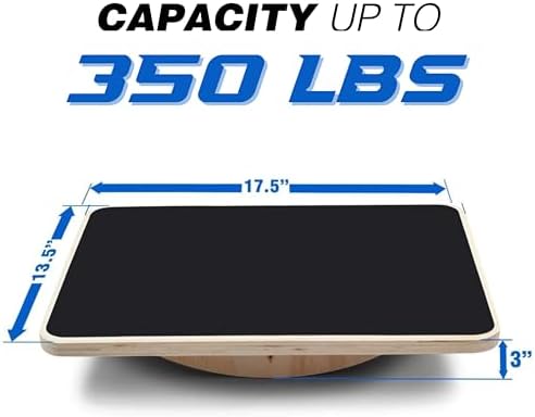 Yes4All Professional Anti-Slip Rocker Board for Leg Workout and Standing Desk Use | Yes4All 350LBS Wood Balance Board,