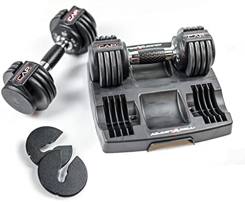Adjustable Round Dumbbell Weights | CAP Barbell | Multiple Handle Options, Singles & Pairs | 1|5 lb, 25 lb & 55 lb | Gym