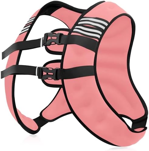 Weighted Vest for Men and Women - 10/15/20lbs - Reflective Stripe - Workout Equipment for Strength Training, Running, Wa