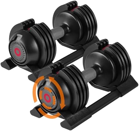 Adjustable Dumbbell Set for Home Gym Enthusiasts | Adjustable Dumbbells with Weight Plates for All Levels | Adjustable