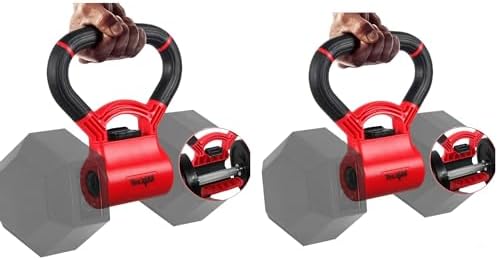 Yes4All Kettlebells Grip, Dumbbell Grip Handle, Kettlebell for Home Gym, Convert Dumbbells into Kettlebells for Home Wor
