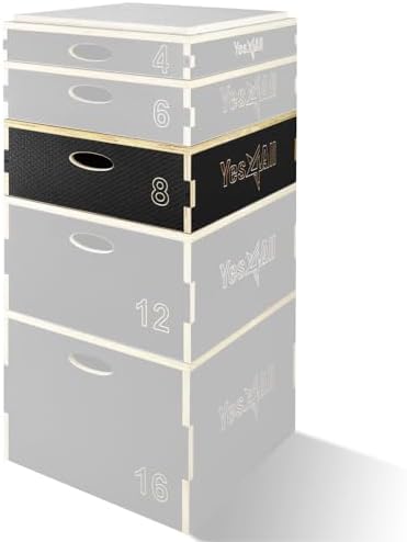 Yes4All 3 In 1 Wooden Plyo Box for Home Jump Training and Outdoor Exercise | Yes4All Plyometric Box Platform: Versatile