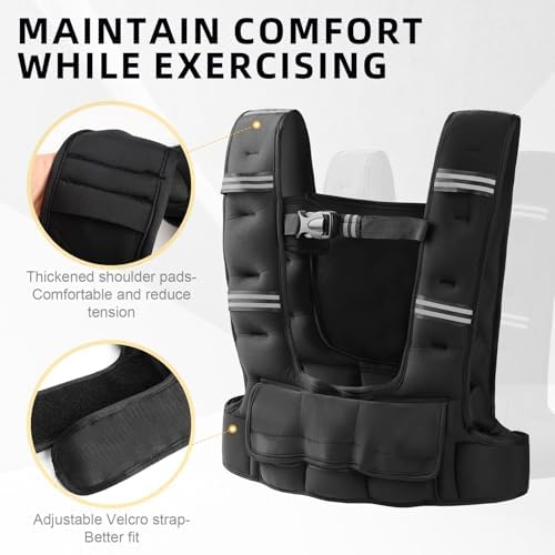 Prodigen Adjustable Weighted Vest Women for Walking, Running, Weight Loss | 4-12lb/10-18lb Weight Vest with Pocket | Rem