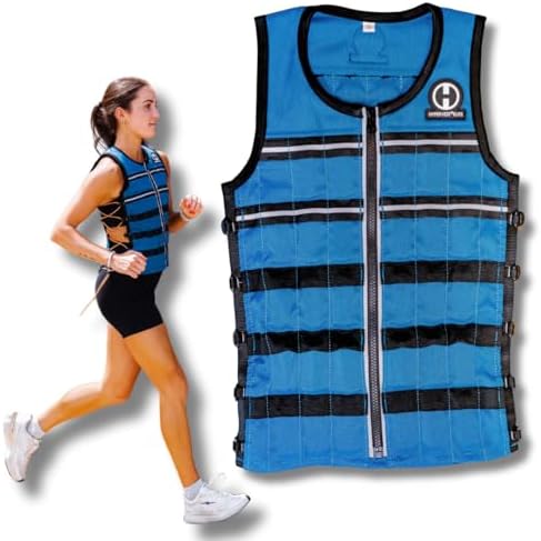 HYPERWEAR Hyper Vest ELITE - Adjustable Weight Vest - Stretch CORDURA® Fabric - Zipper Thin Steel Weights - Running & St