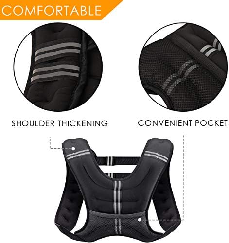 Prodigen Weighted Vest for Women and Men 8 12 16 20 25 30 Lbs for Strength Training and Cardio