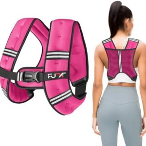 FUFF 15 LB Weighted Vest for Women, Strength Training Weight Vest for Walking and Running | FUFF Reflective Stripe Weig
