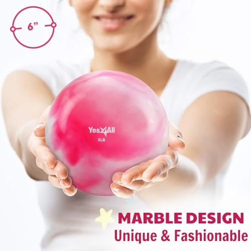 Yes4All Weighted Toning Balls for Exercise and Pilates | Yes4All Soft Medicine Balls for Balance and Flexibility Traini