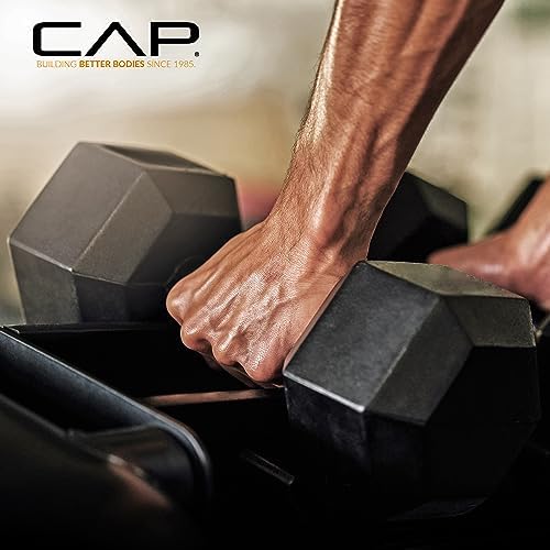 CAP Barbell Rubber Coated Dumbbells for Home Gym Fitness Lovers | Multiple Weight Options | CAP Barbell Heavy Duty Rubb