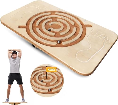 Yes4All Professional Anti-Slip Rocker Board for Leg Workout and Standing Desk Use | Yes4All 350LBS Wood Balance Board,