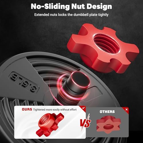 Adjustable Dumbbells 55/77LBS Home Gym Fit for Men Women Fitness Exercise Adjustable Dumbbells 4 in 1 Set Barbell Kett