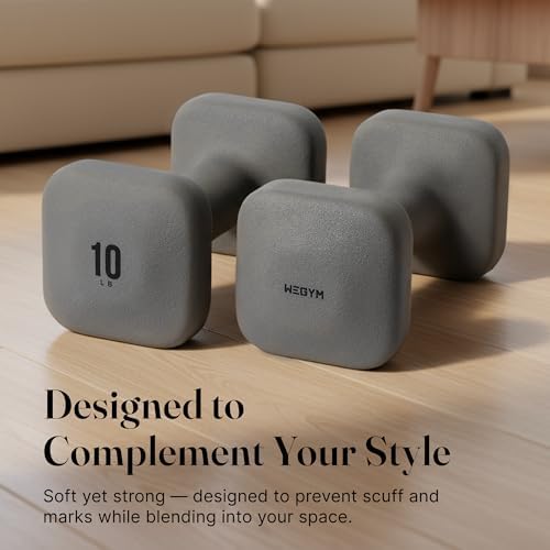 SafeGrip Square Dumbbells Anti Slip Handles for Home Workouts | WeGym SafeGrip Square Dumbbells Stable Design Prevents