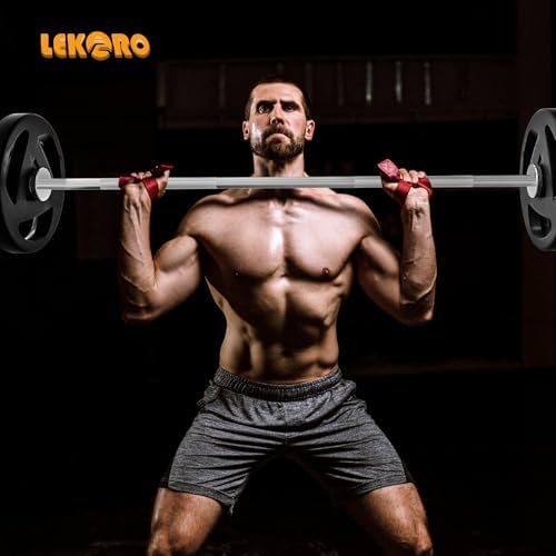 Olympic EZ Curl Barbell Bar 48-inch Curling Bar Fit 2-inch Weight Plates Strength Training Bar Squats Hip Thrusts Bench