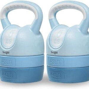 Yes4All Adjustable Kettlebell Set - Strength Training Kettlebells for Versatile Workouts - Adjustable Weight Kettlebells