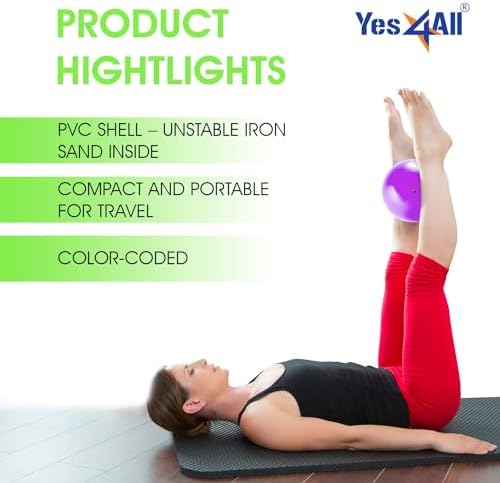 Yes4All Weighted Toning Balls for Exercise and Pilates | Yes4All Soft Medicine Balls for Balance and Flexibility Traini