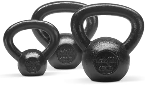 Yes4All Kettlebell Sets, Strength Training Kettlebells, Multi-Level from Beginners to Pros, Home Gym, Cast Iron, Wide Ha