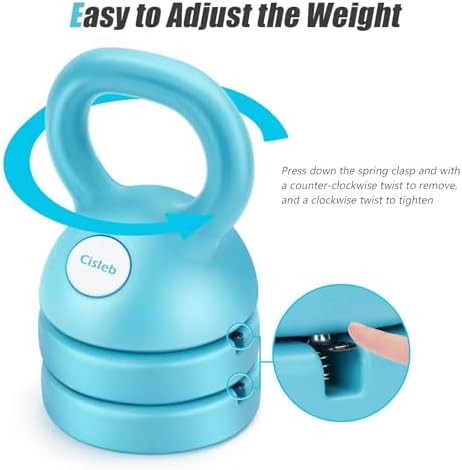Adjustable Kettlebell Weight Set for Home Gym: 3-in-1 Kettlebells (5lbs 8lbs 12lbs) Full-Body Workout for Beginners | St