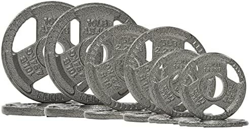 Fitvids Cast Iron 2-Inch Olympic Weight Plate Sets for Strength Training & Weightlifting - 70 LBS Set Fitvids Cast Iro