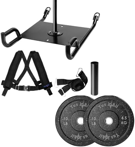 Yes4All Weighted Sled for Speed Improvement and Athletic Exercise | Yes4All Weighted Training Pull Sled with Steel Buck