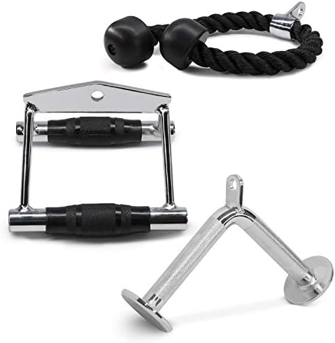 Yes4All Lat Pulldown Attachments Row Handles Tricep Rope Load 880LB Home Gym | Yes4All Cable Machine Accessories V Bar