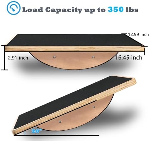 Anti-Slip Balance Board for Adults Ideal for Core Strength and Physical Therapy | Wooden Wobble Board for Adults Perfec
