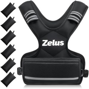 ZELUS Weighted Vest for Men and Women | 4-10lb/11-20lb/20-32lb Vest with 6 Ironsand Weights | Adjustable Body Weight Ves