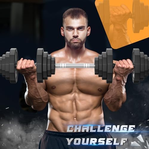 KISS GOLD Adjustable Dumbbells with Solid Steel Home Gym Equipment for Men and Women Strength Training KISS GOLD 22Lbs 4