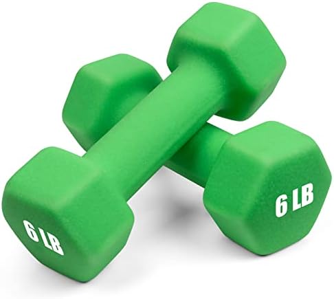 Portzon Dumbbells 10 Colors Options 1-15LB Anti-Slip Anti-Roll Hex Shape