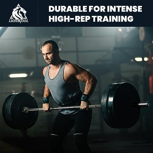 LIONSCOOL Olympic Barbell 7FT for Weightlifting and Powerlifting - 1500lbs Capacity - Strength Training for Squats, Dead