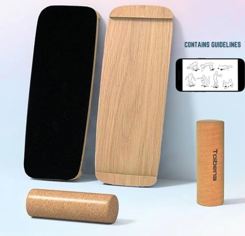 **Balance Board Trainer for Adults & Kids - Hockey Snowboard Wobble Board, Wood Made, 450lbs Core Trainer** | **Hockey