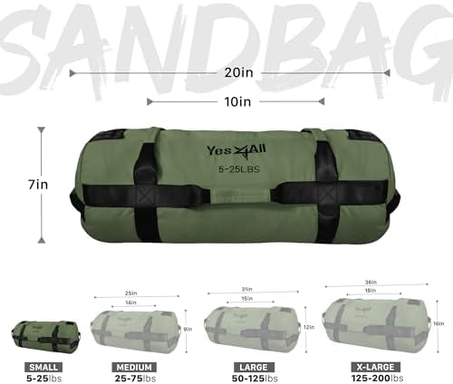 Yes4All Adjustable Sand Bags for Workout, Ideal for Home Gym and Fitness Lovers, Multiple Colors and Sizes Available (5
