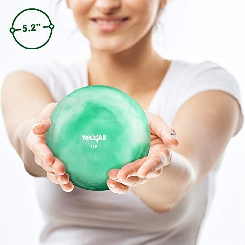 Yes4All Weighted Toning Balls for Exercise and Pilates | Yes4All Soft Medicine Balls for Balance and Flexibility Traini