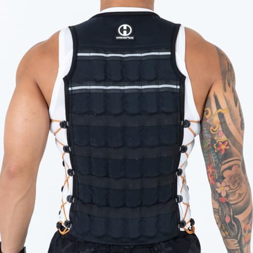 HYPERWEAR Hyper Vest ELITE - Adjustable Weight Vest - Stretch CORDURA® Fabric - Zipper Thin Steel Weights - Running & St