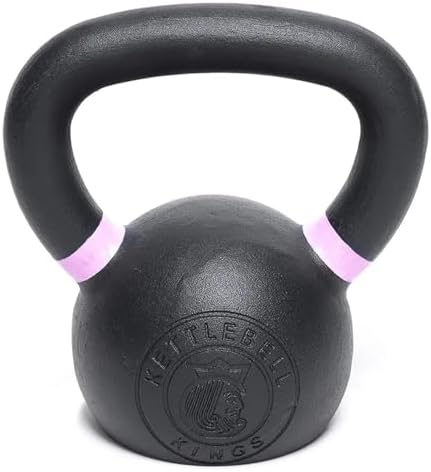 Kettlebell Kings Powder Coated Kettlebell Weights - 9-97 lb Strength Training Kettlebells for Men and Women - Home Gym E