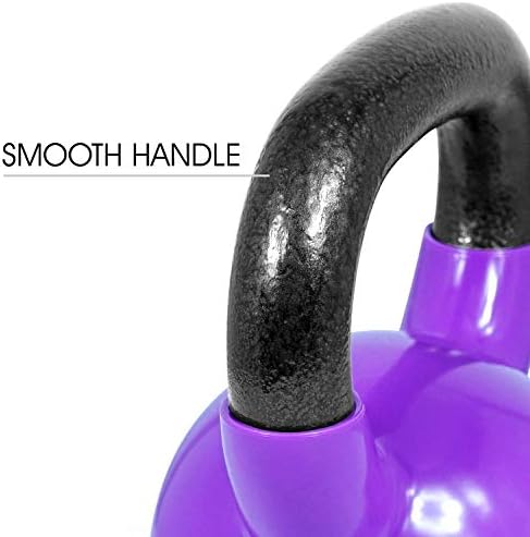 Yes4All Kettlebell, Stable Flat Bottom Kettlebell, Cast Iron Sets for Full Body Workout, Push Up, Grip Strength Training
