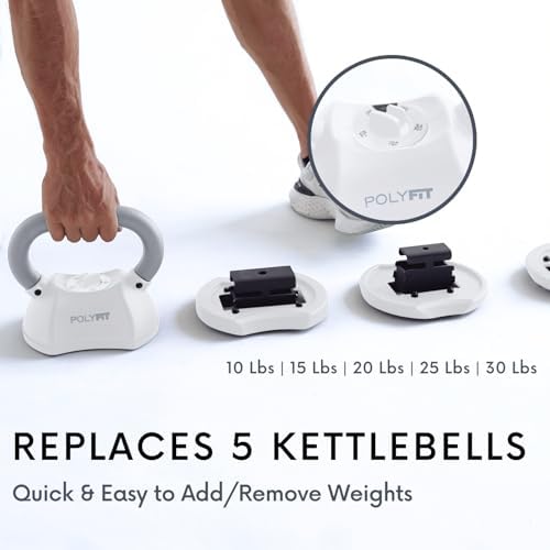 Polyfit Adjustable Kettlebell Set | Perfect for Home Gym Fitness Lovers | Versatile Weight Training Equipment | Polyfit