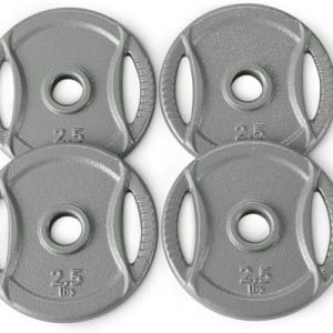 Amazon Basics 1-Inch Cast Iron Grip Weight Plates for Home Gyms and Fitness Lovers | Amazon Basics 1-Inch Cast Iron Gri