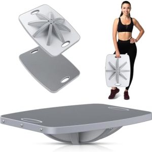 Professional Wooden Balance Board, 360 Degree Portable Wobble Board, Standing Desk Rocker Board for Physical Therapy, Co