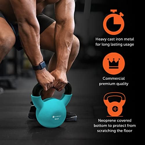 GYMEНИST Adjustable Iron Kettlebell with Neoprene Grip for Gym and Home Fitness Lovers | GYMEニST Kettlebell Weights wit