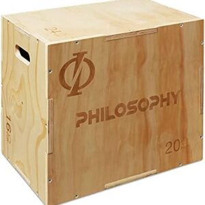 Philosophy Gym 3 in 1 Wood Plyometric Box - Durable Plyo Box for Athletes and Fitness Enthusiasts - Home and Gym Conditi