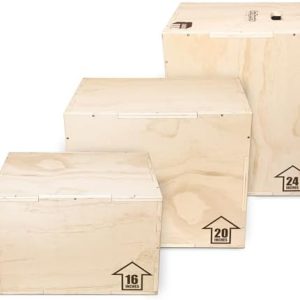 GoSports Fitness 3-in-1 Plyo Jump Box - Great for Home or Gym - Perfect for Beginners to Advanced Athletes - Compact Des