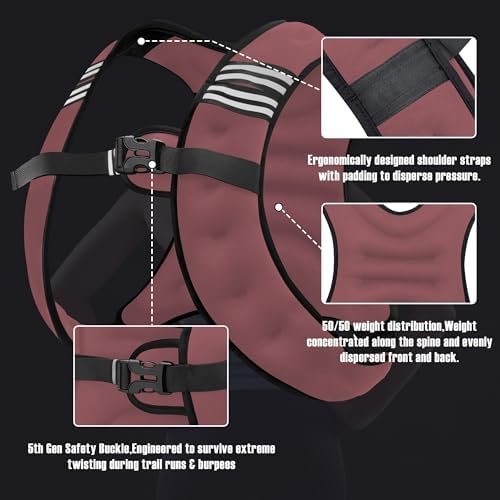 Weighted Vest for Men and Women - 10/15/20lbs - Reflective Stripe - Workout Equipment for Strength Training, Running, Wa