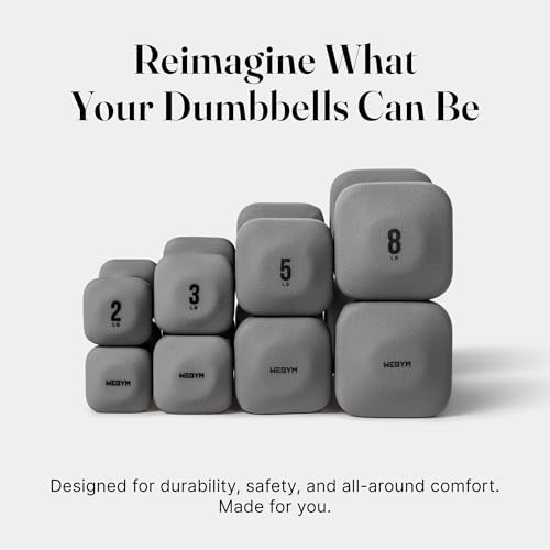 SafeGrip Square Dumbbells Anti Slip Handles for Home Workouts | WeGym SafeGrip Square Dumbbells Stable Design Prevents