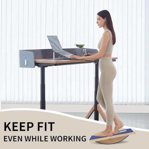 Balance Board Professional for Adults Anti-Slip 350LBS for Physical Therapy Standing Desk Core Strength Wooden Balance B