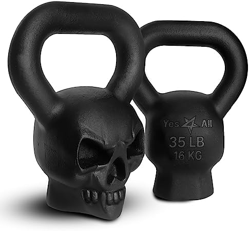 Yes4All Special Shape Kettlebell, Upgraded & Multifunctional for Advanced Training, Solid Cast Iron Powder Coated, Anti-