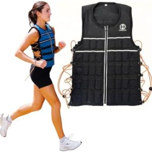 HYPERWEAR Hyper Vest ELITE - Adjustable Weight Vest - Stretch CORDURA® Fabric - Zipper Thin Steel Weights - Running & St