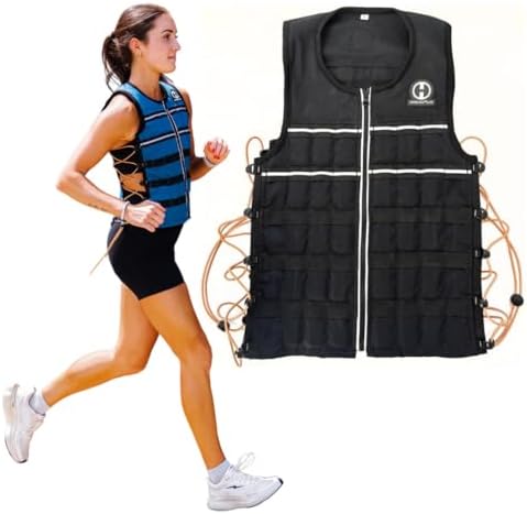 HYPERWEAR Hyper Vest ELITE - Adjustable Weight Vest - Stretch CORDURA® Fabric - Zipper Thin Steel Weights - Running & St