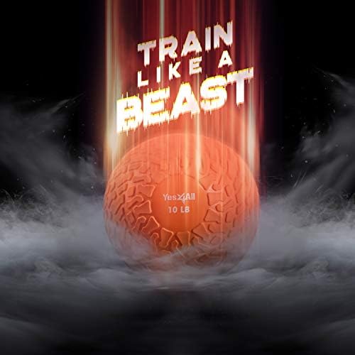 Yes4All Slam Balls, Durable PVC Sand Filled, Core Strengthening Workout Ball for Fitness Enthusiasts at Home Gym